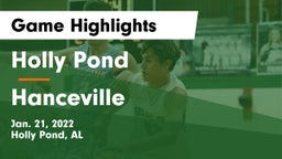 Holly Pond  vs Hanceville  Game Highlights - Jan. 21, 2022