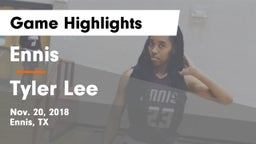 Ennis  vs Tyler Lee  Game Highlights - Nov. 20, 2018