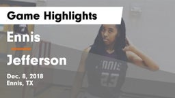 Ennis  vs Jefferson  Game Highlights - Dec. 8, 2018