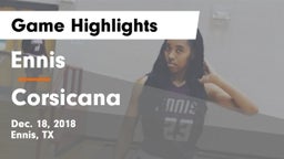 Ennis  vs Corsicana  Game Highlights - Dec. 18, 2018