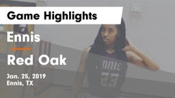Ennis  vs Red Oak  Game Highlights - Jan. 25, 2019