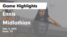 Ennis  vs Midlothian  Game Highlights - Feb. 5, 2019