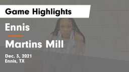 Ennis  vs Martins Mill  Game Highlights - Dec. 3, 2021