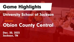 University School of Jackson vs Obion County Central  Game Highlights - Dec. 30, 2023