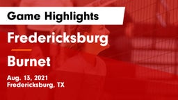 Fredericksburg  vs Burnet  Game Highlights - Aug. 13, 2021