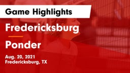Fredericksburg  vs Ponder  Game Highlights - Aug. 20, 2021