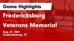 Fredericksburg  vs Veterans Memorial Game Highlights - Aug. 27, 2021