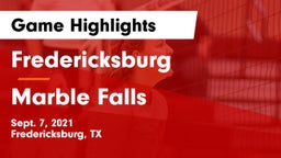 Fredericksburg  vs Marble Falls  Game Highlights - Sept. 7, 2021