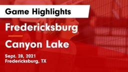 Fredericksburg  vs Canyon Lake  Game Highlights - Sept. 28, 2021