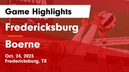 Fredericksburg  vs Boerne  Game Highlights - Oct. 24, 2023