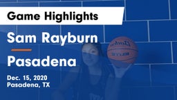 Sam Rayburn  vs Pasadena  Game Highlights - Dec. 15, 2020