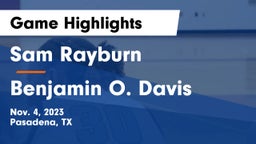 Sam Rayburn  vs Benjamin O. Davis  Game Highlights - Nov. 4, 2023