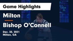 Milton  vs Bishop O'Connell  Game Highlights - Dec. 30, 2021