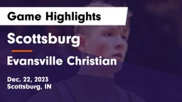 Scottsburg  vs Evansville Christian  Game Highlights - Dec. 22, 2023