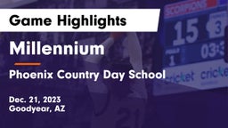 Millennium   vs Phoenix Country Day School Game Highlights - Dec. 21, 2023