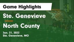 Ste. Genevieve  vs North County  Game Highlights - Jan. 21, 2022