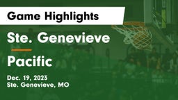Ste. Genevieve  vs Pacific  Game Highlights - Dec. 19, 2023