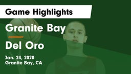 Granite Bay  vs Del Oro  Game Highlights - Jan. 24, 2020