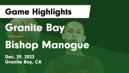 Granite Bay  vs Bishop Manogue  Game Highlights - Dec. 29, 2022