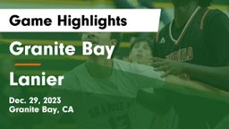 Granite Bay  vs Lanier  Game Highlights - Dec. 29, 2023