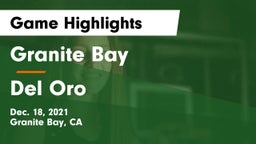 Granite Bay  vs Del Oro  Game Highlights - Dec. 18, 2021
