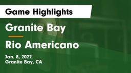 Granite Bay  vs Rio Americano  Game Highlights - Jan. 8, 2022