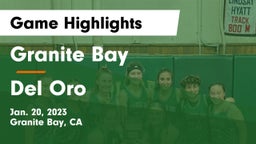 Granite Bay  vs Del Oro  Game Highlights - Jan. 20, 2023