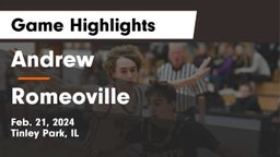 Andrew  vs Romeoville  Game Highlights - Feb. 21, 2024