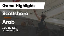 Scottsboro  vs Arab  Game Highlights - Jan. 13, 2023