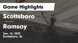 Scottsboro  vs Ramsay  Game Highlights - Jan. 16, 2023
