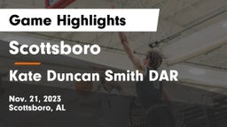 Scottsboro  vs Kate Duncan Smith DAR  Game Highlights - Nov. 21, 2023