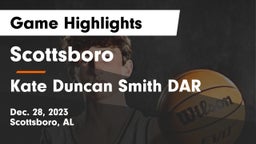 Scottsboro  vs Kate Duncan Smith DAR  Game Highlights - Dec. 28, 2023