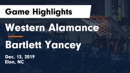 Western Alamance  vs Bartlett Yancey  Game Highlights - Dec. 13, 2019