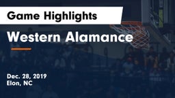 Western Alamance  Game Highlights - Dec. 28, 2019