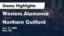 Western Alamance  vs Northern Guilford Game Highlights - Jan. 21, 2020