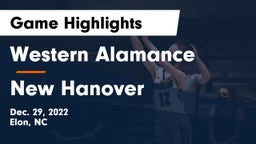 Western Alamance  vs New Hanover  Game Highlights - Dec. 29, 2022