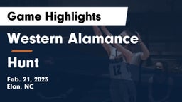 Western Alamance  vs Hunt  Game Highlights - Feb. 21, 2023