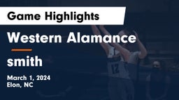 Western Alamance  vs smith Game Highlights - March 1, 2024
