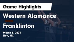 Western Alamance  vs Franklinton  Game Highlights - March 5, 2024