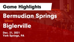 Bermudian Springs  vs Biglerville  Game Highlights - Dec. 21, 2021