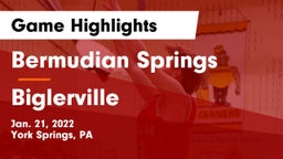 Bermudian Springs  vs Biglerville  Game Highlights - Jan. 21, 2022