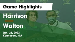 Harrison  vs Walton  Game Highlights - Jan. 21, 2022