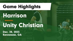 Harrison  vs Unity Christian  Game Highlights - Dec. 28, 2023