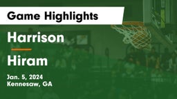 Harrison  vs Hiram  Game Highlights - Jan. 5, 2024