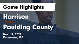 Harrison  vs Paulding County  Game Highlights - Nov. 19, 2021