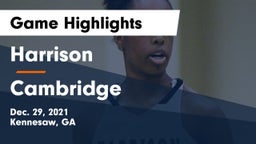 Harrison  vs Cambridge  Game Highlights - Dec. 29, 2021