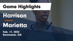 Harrison  vs Marietta  Game Highlights - Feb. 11, 2022