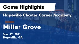 Hapeville Charter Career Academy vs Miller Grove  Game Highlights - Jan. 12, 2021