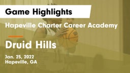 Hapeville Charter Career Academy vs Druid Hills  Game Highlights - Jan. 25, 2022
