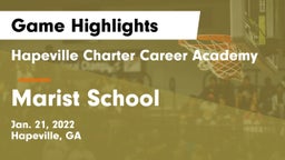 Hapeville Charter Career Academy vs Marist School Game Highlights - Jan. 21, 2022